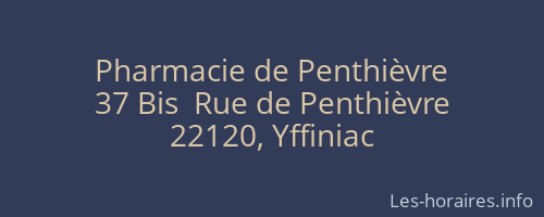 Pharmacie de Penthièvre