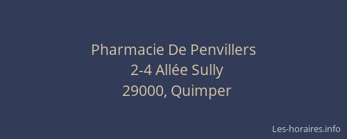 Pharmacie De Penvillers
