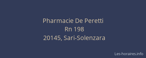 Pharmacie De Peretti