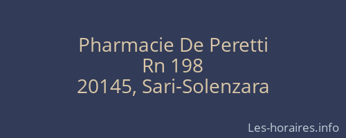 Pharmacie De Peretti
