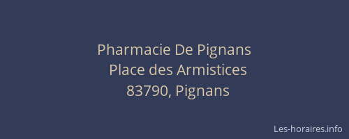 Pharmacie De Pignans