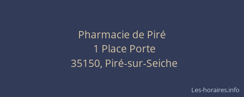 Pharmacie de Piré