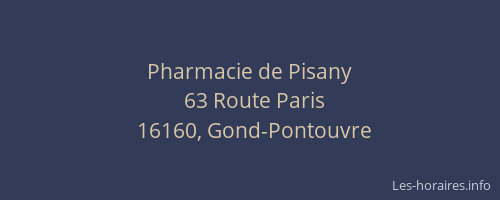 Pharmacie de Pisany