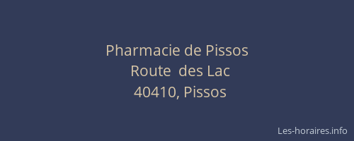 Pharmacie de Pissos
