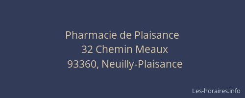 Pharmacie de Plaisance