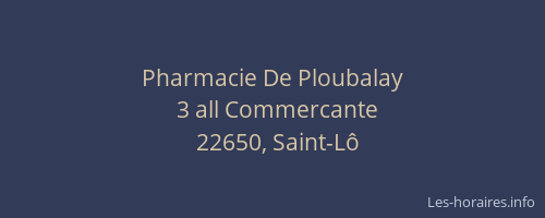 Pharmacie De Ploubalay