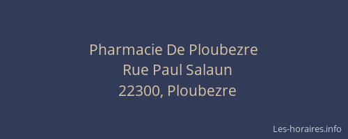 Pharmacie De Ploubezre