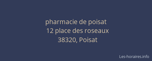 pharmacie de poisat