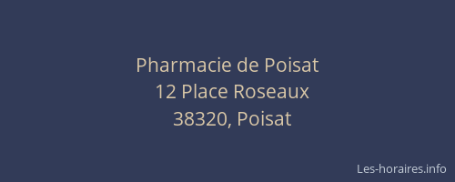 Pharmacie de Poisat