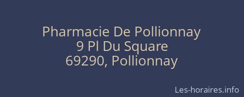 Pharmacie De Pollionnay