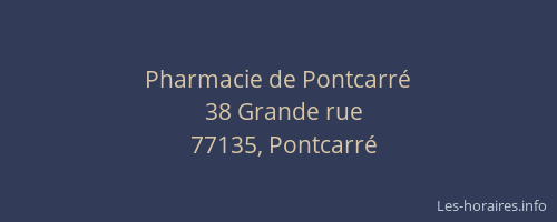 Pharmacie de Pontcarré