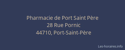 Pharmacie de Port Saint Père