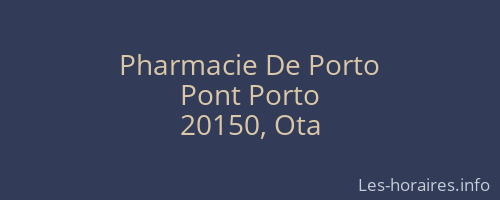 Pharmacie De Porto