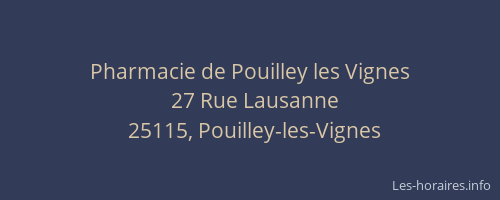 Pharmacie de Pouilley les Vignes