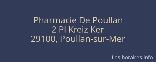 Pharmacie De Poullan