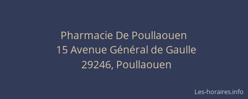 Pharmacie De Poullaouen