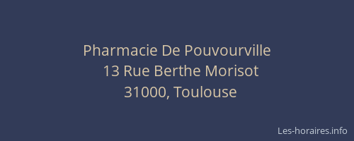 Pharmacie De Pouvourville