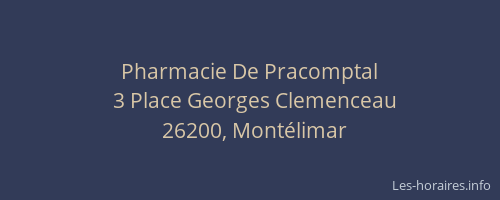 Pharmacie De Pracomptal