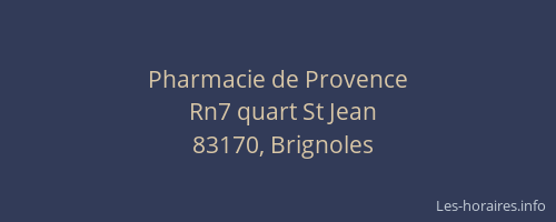 Pharmacie de Provence