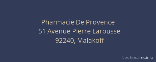 Pharmacie De Provence