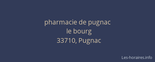 pharmacie de pugnac