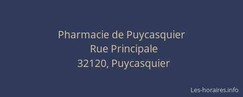 Pharmacie de Puycasquier