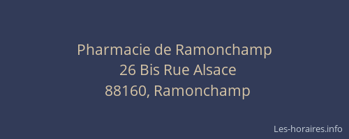 Pharmacie de Ramonchamp