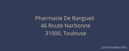 Pharmacie De Rangueil