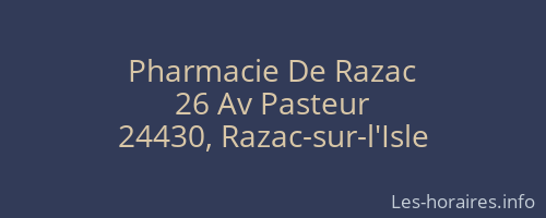 Pharmacie De Razac