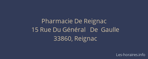 Pharmacie De Reignac