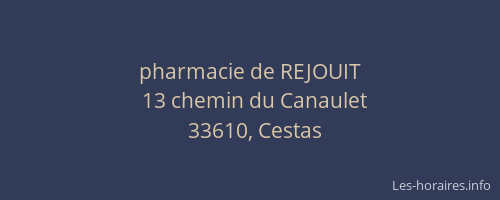 pharmacie de REJOUIT