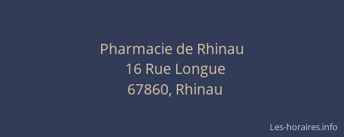 Pharmacie de Rhinau