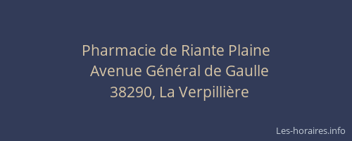 Pharmacie de Riante Plaine