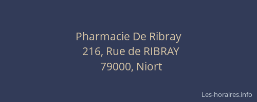 Pharmacie De Ribray