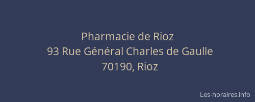 Pharmacie de Rioz