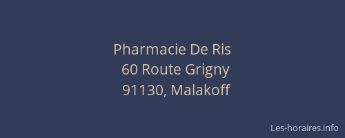 Pharmacie De Ris