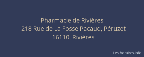Pharmacie de Rivières