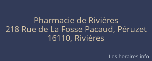 Pharmacie de Rivières