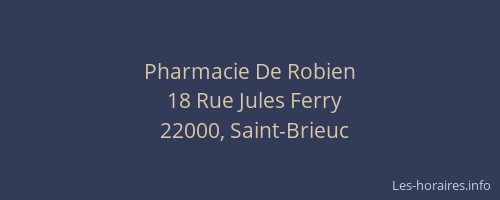 Pharmacie De Robien