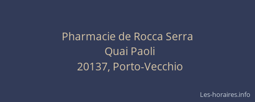 Pharmacie de Rocca Serra