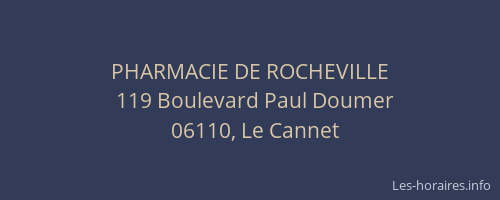 PHARMACIE DE ROCHEVILLE