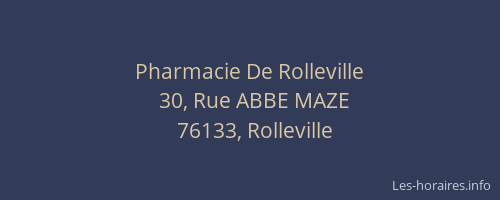Pharmacie De Rolleville