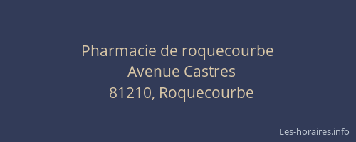 Pharmacie de roquecourbe