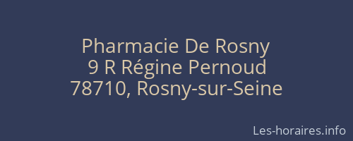 Pharmacie De Rosny