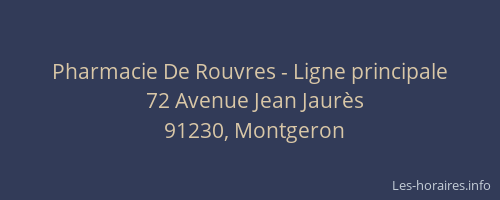 Pharmacie De Rouvres - Ligne principale