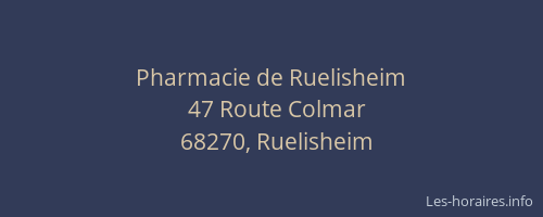Pharmacie de Ruelisheim