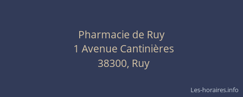Pharmacie de Ruy