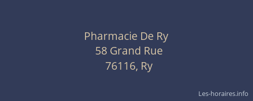 Pharmacie De Ry