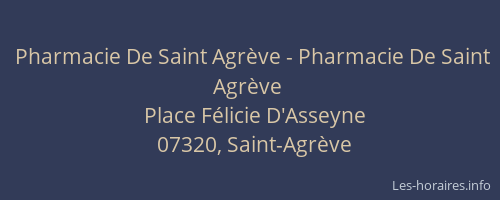 Pharmacie De Saint Agrève - Pharmacie De Saint Agrève