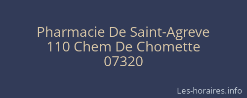 Pharmacie De Saint-Agreve